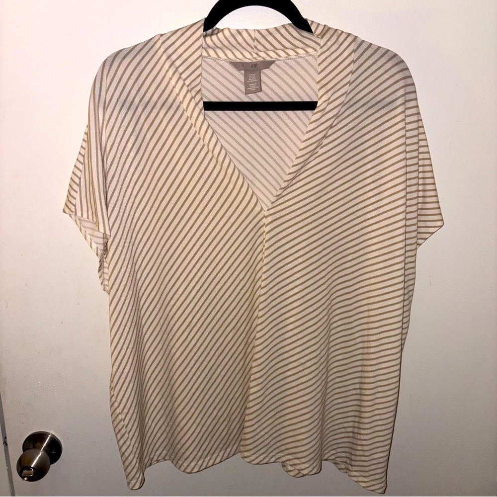 Striped V-Neck Women's Top